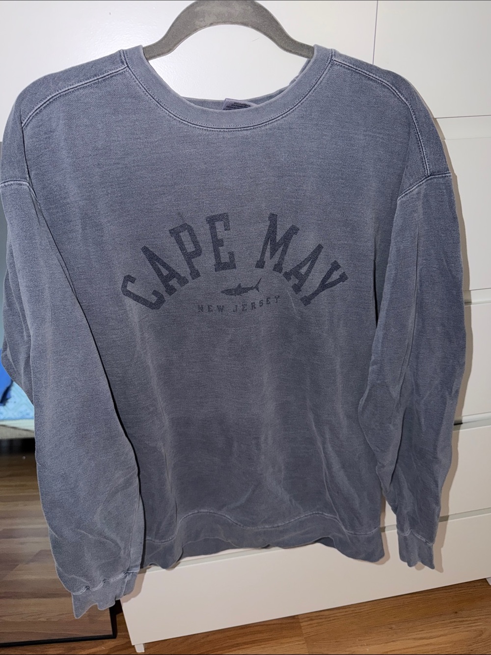 Comfort Colors Washed Blue Cape May Crewneck Sweatshirt